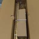 Gold Curtain Rods for Windows 72 to 144 Inch,1 Inch Adjustable Long Curtain Rod,Heavy Duty Curtain Rods,Decorative Twist Cage Finial Curtain Rod,Single Window Curtain Rods Set 72-150",Brass Gold