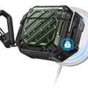 SUPCASE for AirPods 4 Case with Lock & Carabiner (Unicorn Beetle Pro), [IP68 Waterproof] [Military-Grade Protection] [Supports Wireless Charging] Anti-Scratch Hard Shell Waterproof Cover, Guldan