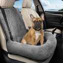 Sephyroth Dog Car Seat for Small/Medium Dogs,Dog Car Bed Washable Pet Travel Safety Seat,Super Soft Safe Removable Puppy Car Seat(Gray)