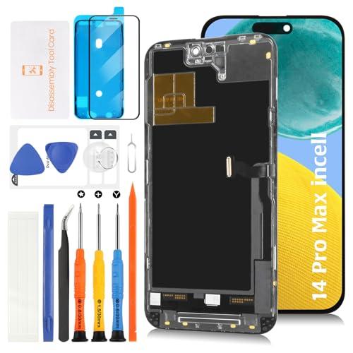 Olivechard incell 14 Pro Max LCD Display Screen Replacement Touch LCD Display for iPhone 14 Pro Max Touch Digitizer Screen Assembly A2894 A2651 A2893 with Repair Tools