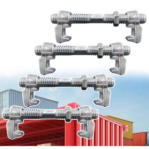 4 Pack Shipping Container Bridge Fitting Clamp/ 380 mm Galvanized Screw Clamp by Container Nut/Rail Shipping Container Accessories Wheels Kit/to Connect Shipping Containers Together