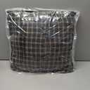 VHC Brands Patriotic Patch Plaid Cotton Primitive Bedding Square 16x16 Filled Pillow, 1 Count (Pack of 1), Deep Red And Deep Black