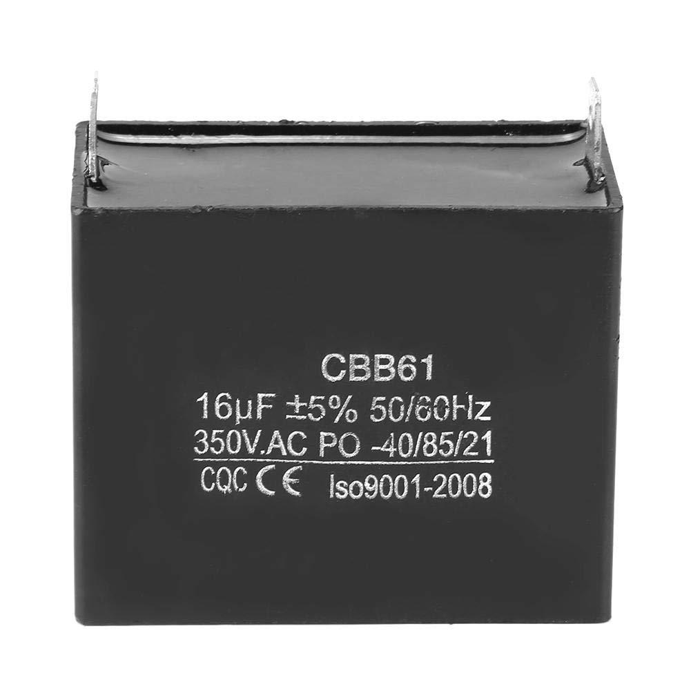 CBB61 Capacitor, 16uF 350V AC Motor Starting Capacitor, Polypropylene Film, Round Shape