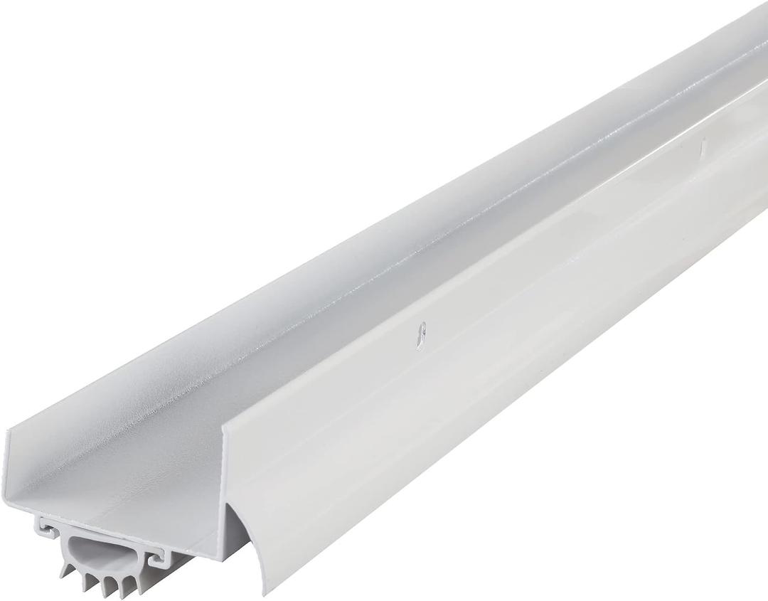 M-D Building Products 06403 36 in. White Aluminum U-Shape Screw-on Under Door Seal