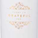 Christian Art Gifts Keepsake Count Your Blessings Gratitude Jar Set w/Bible Verse Note Cards, Today I'm Grateful For, White Ceramic with Gold