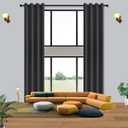 Qiseca Extra Long Curtains High Ceiling Drapes 168 inch Length 14Ft for Living Room, Tall Windows Custom Made 2 Story Blackout Curtains for High Living Room Bedroom Loft Theater 1 Panel, Black