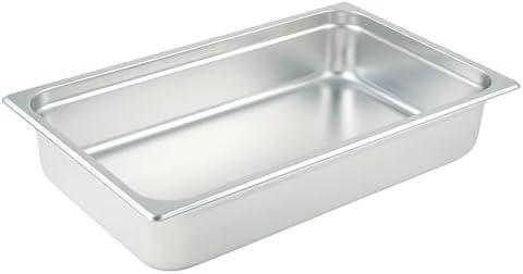 Winco Anti-Jamming Steam Pan, Full-Size x 4-Inch, Stainless Steel, Medium 2-Pack