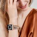 VISOOM Beaded Boho Bracelet Compatible for Apple Watch Band 40mm/38mm/41mm/42mm Iwatch Series 11 10 9 8 7 SE Series 6/5/4 Women Fashion Cute Handmade Crystal Beads Watch Strap for iPhone Bands 3/2/1