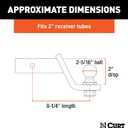 CURT Manufacturing 45041 Class III 2" Loaded Ball Mount with 2-5/16" Ball