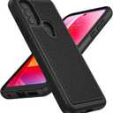 BNIUT for Motorola Moto G Power 2022 Case: Moto G Play 2023 case & Moto G Pure 2021 case - Dual Layer Protective Heavy Duty Phone Cover Shockproof Rugged with Non Slip Textured Tough (Matte Black)