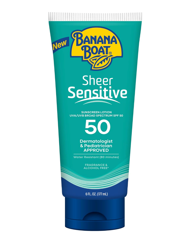 Banana Boat Sheer Sensitive Sunscreen Lotion SPF 50, 6 Fl Oz