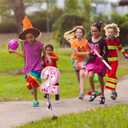 Nezyo Halloween Number 2 Piata Pink White Pull String 2nd Birthday Piata with Bat Stick Blindfold for Birthday Anniversary Celebration Halloween Party Decorations Supplies