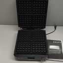 KRUPS 4-Slice Belgian Waffle Maker: Stainless Steel, 5 Browning Levels, Audible Ready Beep, Removable Plates, 1200W, Silver/Black, Large Waffle Maker Family Size, Great for Family Breakfasts