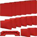 14 Pcs Outdoor Patio Cushion Covers, Replaceable Waterproof Furniture Covers, Outdoor Non-Slip Covers with Zippers, Couch 3 Sizes, Covers Only (Red)