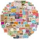 Prstincol 300 Pcs Vintage Travel Stickers Ticket Stickers for Journaling,Luggage Sticker Stub Vintage Sticker for Junk Journal Crafts Laptop Water Bottle Album Scrapbook