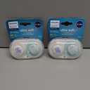 Philips AVENT Ultra Soft Pacifier 0-6 Months, Dreams and Happy Designs, 4 Pack, White/Green, SCF222/43