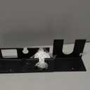 Hair Tool Organizer, 3-in-1 Universal Hair Dryer Holder Wall Mounted, Metal Hot Tools Organizer for Blow Dryer, Straightener and Curling Iron, Stylers Storage Rack for Bathroom (with Comb and Hook) (Black)