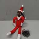 Christmas Decorative Plush Elf Figure  Handmade Hip Hop Style Holiday Ornament for Home, Party & Festival Decor (Red)