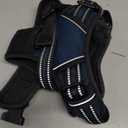 rabbitgoo Dog Harness for Large, No Pull Pet Harness with 3 Buckles, Adjustable Soft Padded Vest with Control Handle, Walking Reflective Pet Vest for Large Dogs, Blue Coral, L