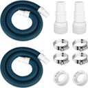 1 1/2" Swimming Pool Filter Hose Replacement Kit, 1.5" Above Ground Pool Filter Hose Suitable for Filter,Pump,Vacuum and Skimmer(6 Feet,2 Pack)