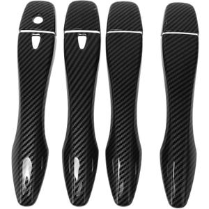 Car Door Handle Cover Trim,Side Door Handle Cover for Nissan Maxima 2016-2023 ABS Carbon Fiber Pattern Black,1 Set