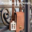 Letter A-Z Strong Magnetic Purse Holder Stylish Floral Design Handbag Hanger for Women Suitable for Table Tops Metal Wall Door Hinge Frame Shopping Cart Valentine's Day Gift Bag Charms