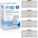 Fette Filter - HEPA Filters Compatible with Miele AirClean SF-HA 50 Filter for Model # S4, S5, S6, S8, S8000, S8999, S6000, S6999, S5000, S5999, S4000, S4999, Complete C2 & C3 (Pack of 4)