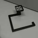 Matte Black Square Towel Ring, Multifunctional Toilet Paper and Hand Towel Holder for Bathroom Wall Mount, Stainless Steel Heavy Duty Towel Hanger for Shower, Kitchen, Toilet