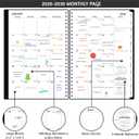 Monthly Planner 2026-2030, 5-Year Calendar Planner 2026-2030, Jan 2026 Dec 2030, 6.2 x 8.4 In, Ruled Spread, Flexible Cover, Spiral Wirebound, Pocket, 60 Coated Monthly Tabs, Notes Habit Tracker