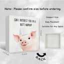 Funny Pig Bathroom Decor - Hello Sweet Cheeks Bathroom Decor, Rustic Pig Gifts Wood Signs, 5 X 5 Inches
