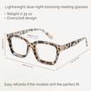 miyya Stylish Reading Glasses for Women, Cheaters Eyeglasses, Oversized Blue Light Readers, Fashion Eye Glasses, Pack of 3 