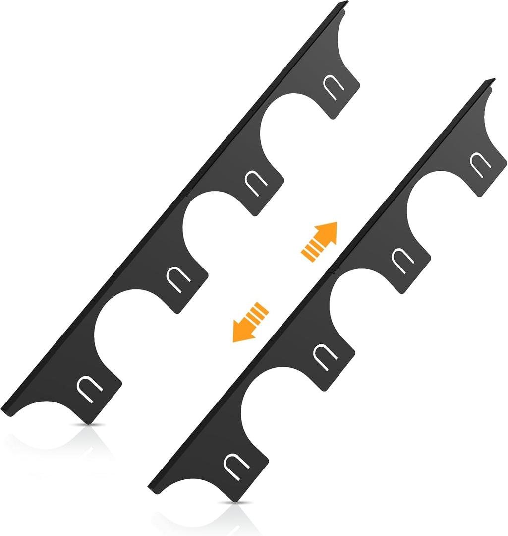 4 x Stainless Steel Stove Gap Covers, Stove Gap Filler, Stove Guard Counter Side Gap Cover, Oven Gap Filler, Easy Clean and Heat Resistant, Adjustable Length 13.8" to 27.5" (2 Pack, Black)