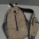 WATERFLY Crossbody Sling Backpack Sling Bag Travel Chest Bag Hiking Daypack Khaki