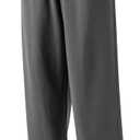 Men's Cotton Yoga Casual Sweatpants with Pockets Open Bottom Athletic Lounge Pants for Workout Gym Running (Gray)