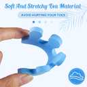 Mumufy 250 Pairs Blue 500 Pcs Sponge Toe Separators Kit for Pedicure - Soft Toe Spacers, Finger Dividers for Nail Art Painting, Manicure, Toenail Polishing, Spa Treatment for Women