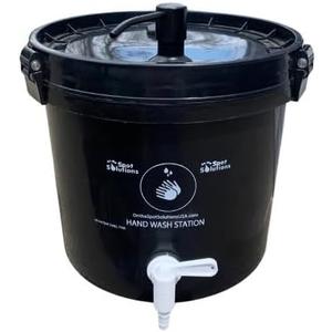Portable Hand Washing Station -Compact Design with Soap Dispenser - Portable Hand Wash Station for Outdoor, Events, Sports, Travel, Beach and Construction Use (Black 2.5 Gallon)