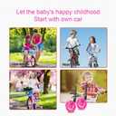 BNKIHDD Adjustable Bike Training Wheels for Kids – Mute Flash Wheels, Compatible with 12 14 16 18 20 inch Single-Speed Bikes Pink