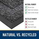 OLANLY Front Door Mat Indoor Outdoor Entrance, Waterproof All-Season, All-Weather Doormat, Sturdy Natural Rubber, Low Profile, Easy Clean Patio Porch Entryway Mat, 33x21, Black and White