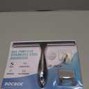 All-Purpose Stainless Steel Shower Squeegee for Shower Glass Door with 2 Adhesive Hooks, Bathroom Cleaner Tool Household Window Mirror Squeegee , Cleaning Tile Wall, Car, 10 Inch Silver