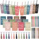 48 Pcs Social Worker Graduation Gift Set, Bulk Appreciation Gifts for Bsw Msw Dsw Lcsw Students Teachers, Class of 2026 Graduation Gift Set with 24oz Tumblers, Notebooks, Pens & Keychains(Morandi)