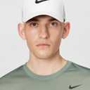 Nike Unisex Adult Dri-Fit Club Structured Swoosh Cap Hat | Mens and Womens (M/L) White
