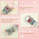 Acrylic Bookmark Making Kits - 60 Pcs Clear Acrylic Bookmark Blanks Set with Space Rocket Planet Inspirational Theme UV DTF Transfer Stickers, 15 Pcs Ribbons, DIY Crafts Book Lover Gifts