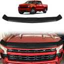 TripleAliners Hood Deflector Protector Compatible with 2019-2025 2026 Chevy Silverado1500 Accessories Hood Protector TPE Bug Deflector Shield Replacement(No for ZR2, Custom Trail Boss & LT Trail Boss) Black
