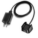 YCWZZH Fast Wall Charger for Fitbit Versa 2, USB Charging Cable Cord, Not for Versa 2 Lite, Black, 5V, 100-240V, 50-60Hz, Travel, Fast Charging (3.3 Feet)