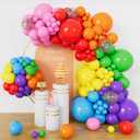 162 Pcs Colorful Rainbow Balloons Arch Kit, Diffrent Size Rainbow Balloon Garland, Globos De Colores for Party Decoration Birthday Party Supplies. (Multi)