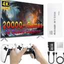Retro Gaming Console, 23 Emulators, 4K HD HDMI TV Game Stick, Includes 2 Wireless 2.4GHz Controllers,Plug & Play Video Games for TV(64GB)