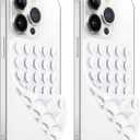 3 x AZXYI 2 Pack Silicone Suction Cup Phone Case Mount Double Sided, Non Slip Phone Accessories for Cellphone, Hands-Free Strong Grip Silicon Phone Holder for Selfies and Videos (White)