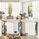 UNISHADES Panel Track Blinds, Vertical Blinds for Sliding Glass Doors, Extendable Track from 45 3/4" to 82 5/8" W, Cuttable Panel Curtains up to 96 inches high, Light Filtering - Linen Light Filtering Linen, (45 3/4" - 82 5/8") W x 96"H
