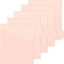 5pcs Pink Binder Dividers, Durable Plastic Binders Organizer 5-Tab Index Divider with 3 Holes Punched for School Office Supplies