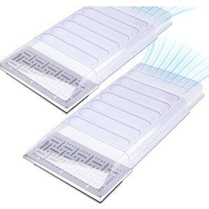 2 Pack Magnetic Air Vent Extender for Under Furniture with 5 Secured Neodymium Magnets Floor Register Extends from 17" Up to 33", Floor Vent Deflectors for Home Floor